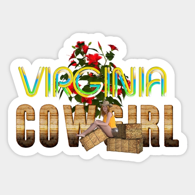 Virginia Cowgirl Sticker by teepossible